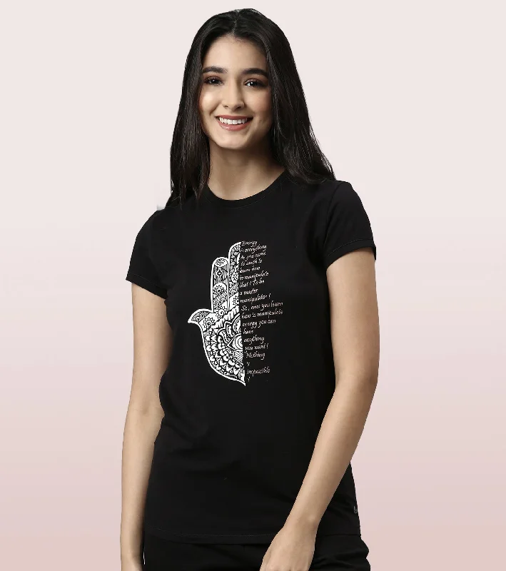 Early Access Basic Crew Tee – Graphic Print | Short Sleeve Crew Neck Stretch Cotton Tee