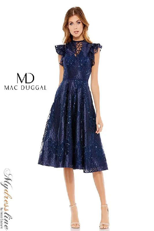 Super Deal classic fit-and-flare dressMac Duggal 12467