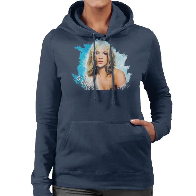 Discount Mania athletic streetwear sweatshirtSidney Maurer Original Portrait Of Kate Moss Pastel Blue Women's Hooded Sweatshirt Discount Mania athletic streetwear sweatshirtSidney Maurer Original Portrait Of Kate Moss Pastel Blue Women's Hooded Sweatshirt