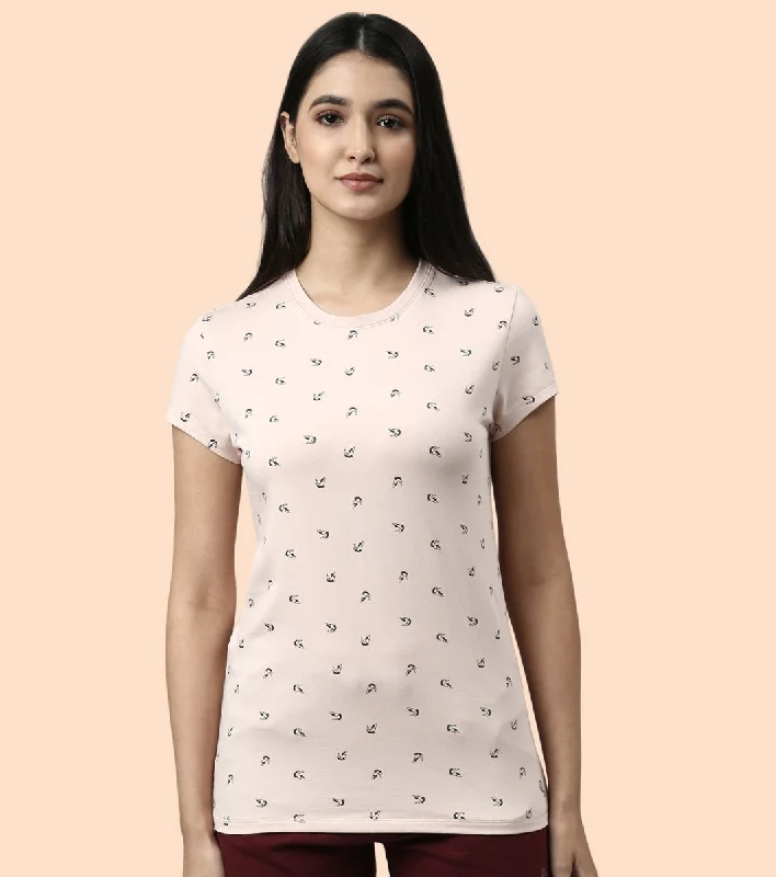 Members Only Basic Crew Tee – Printed | Short Sleeve Crew Neck Stretch Cotton Tee