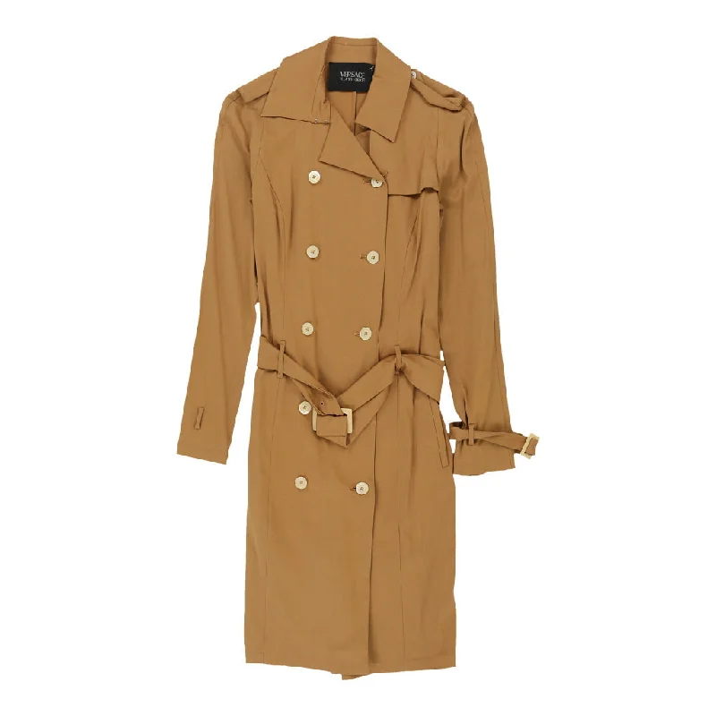 Today’s Special Versace V2 Classic Trench Coat - Small Beige Cotton Blend
