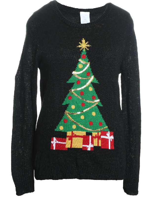 Black Christmas Jumper - L