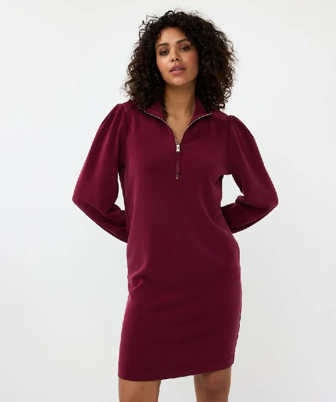 modern dressDress Zipp Col Modal - Wine