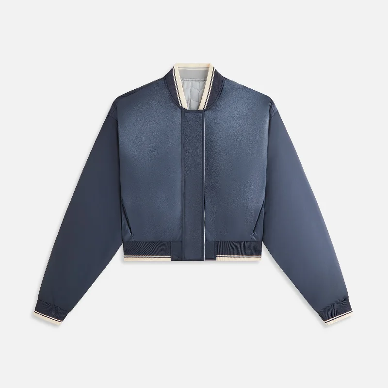 Great Deals Kith Women Landry Cropped Satin Bomber - Nocturnal