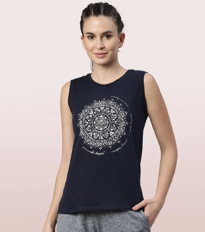 Bargain Blast Stay Cool Tank | Crew Neck Anti-odour Stretch Cotton Muscle Tank With Graphic Print