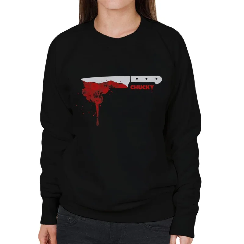 Today's Special comfy workout sweatshirtChucky Floral Blood Drop Women's Sweatshirt