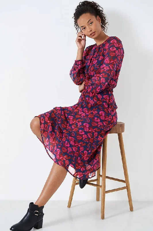 Exclusive Offers Floral 'Lorie' Midi Winter Dress
