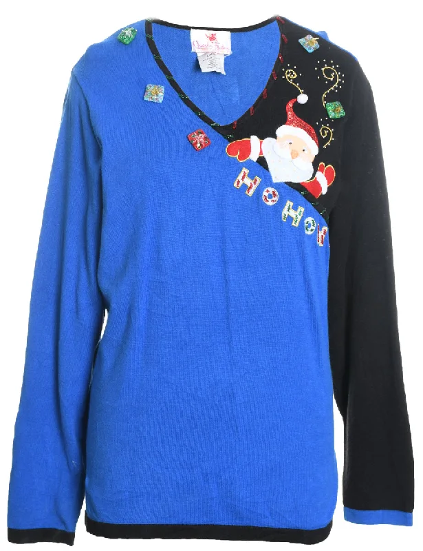 Price Break Santa Claus Christmas Jumper - L