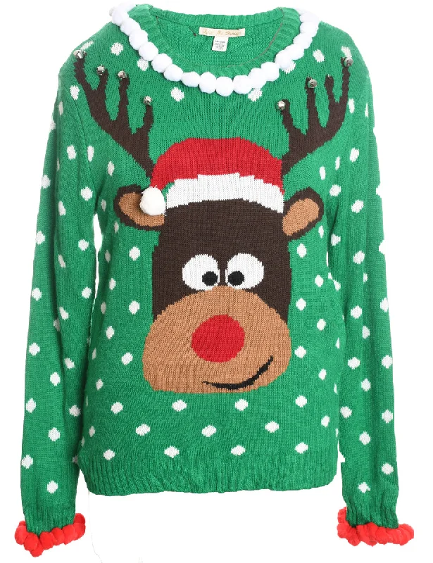 Unbeatable Prices Reindeer Christmas Jumper - M