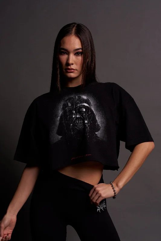 Price Reduction The Power Of The Dark Side Vader Oversized "Grunge" (Cropped) Tee in Black Price Reduction The Power Of The Dark Side Vader Oversized "Grunge" (Cropped) Tee in Black