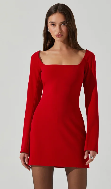 lace dressCalanthe Red Mini Dress by Astr the Label