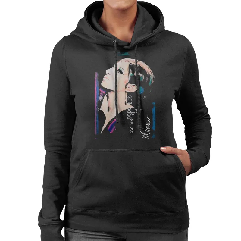 fashion gym hoodieSidney Maurer Original Portrait Of Actress Barbra Streisand Women's Hooded Sweatshirt