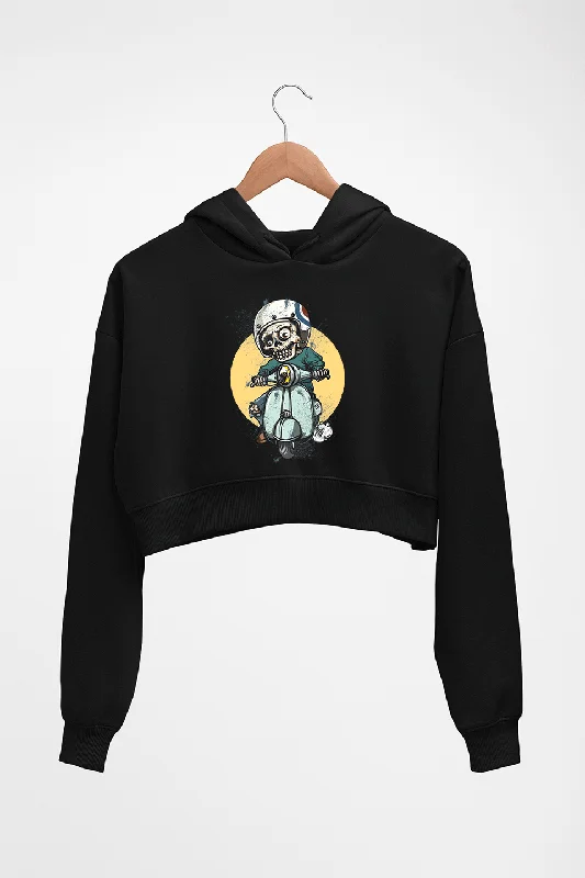 Price Slash casual zip-up sweatshirtSkull Crop HOODIE FOR WOMEN