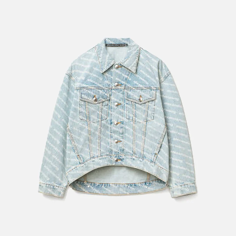 Act Now T by Alexander Wang Falling Back Jacket - Pebble Bleach
