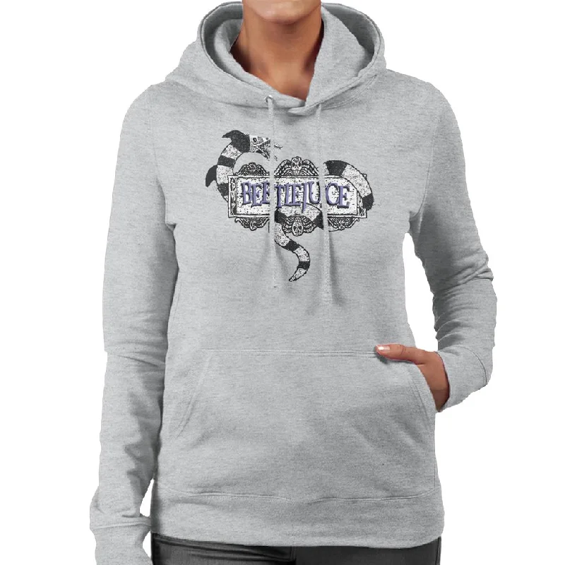 Act Fast urban street hoodieBeetlejuice Sandworm Logo Women's Hooded Sweatshirt