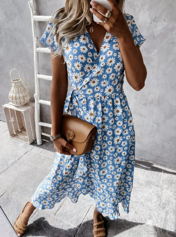 long sleeve dressDancing In The Moonlight Floral Wrap Dress