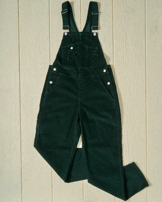 Women's Overalls in Pine Corduroy