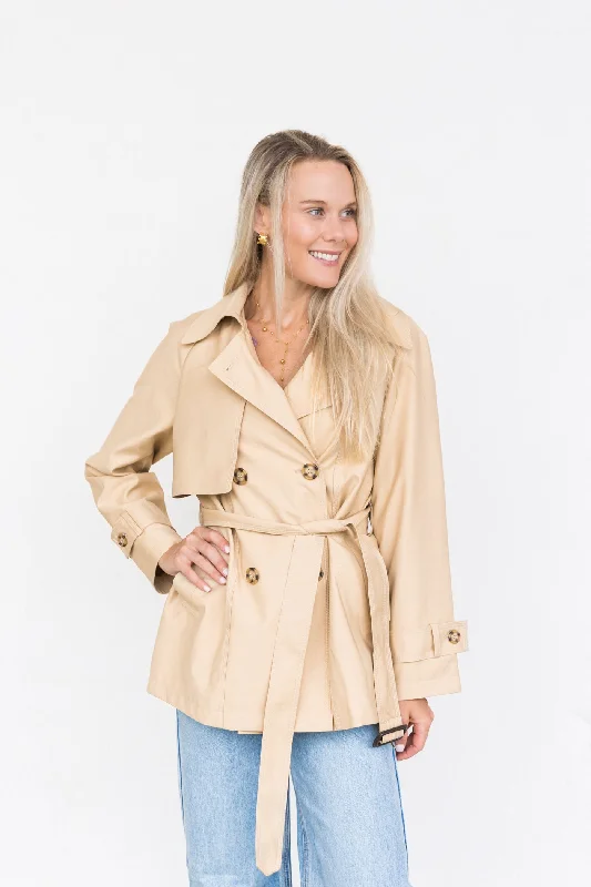 New Markdowns MONICA SHORT TRENCH COAT