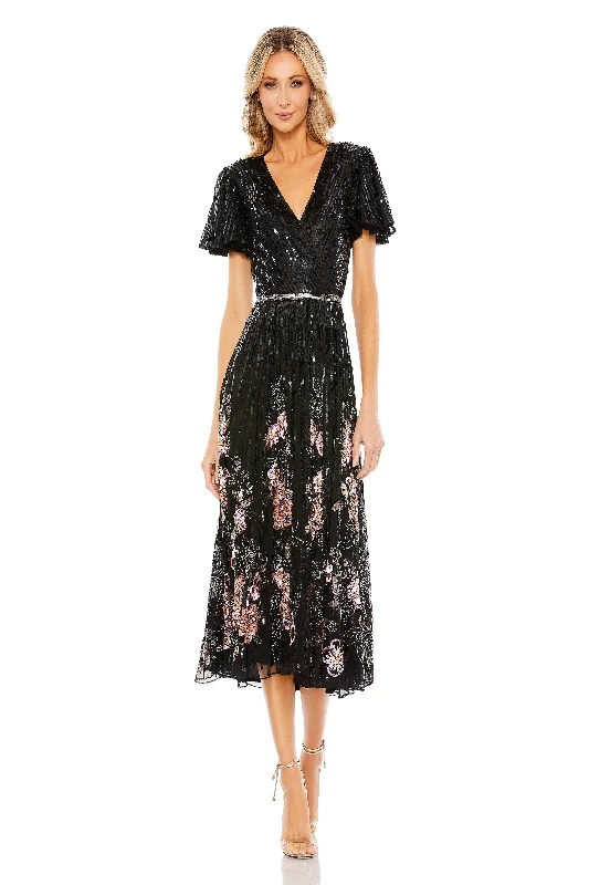 Shop and Save pleated maxi dressMac Duggal 5587