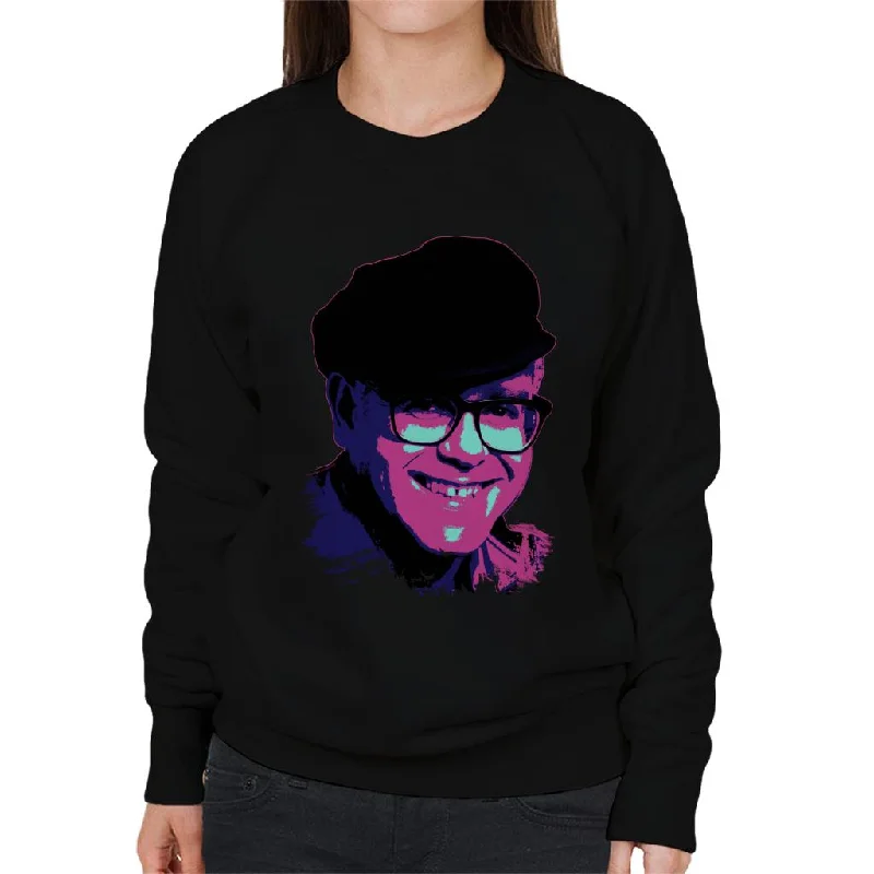 athletic casual sweatshirtTV Times Pop Singer Elton John 1989 Pop Art Stylised Women's Sweatshirt