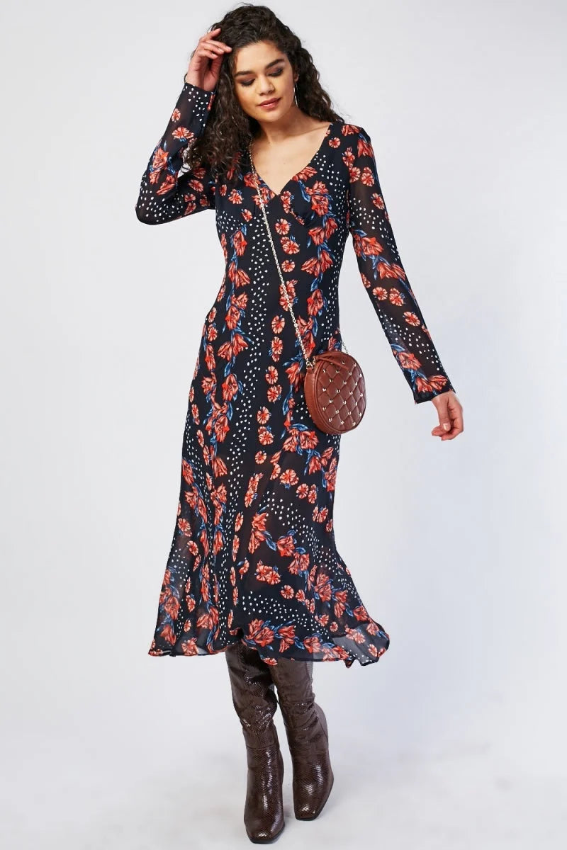 Price Drop Floral Midi Maxi Dress