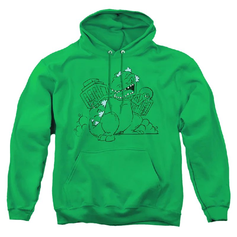 Can't Be Beat cozy hoodie for cold weatherRugrats Reptar Destroys City - Pullover Hoodie