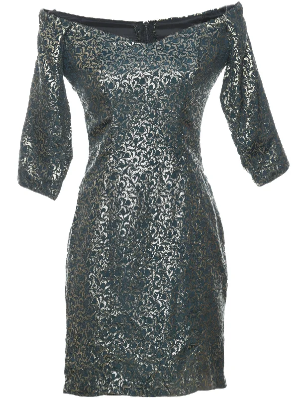 Deal Zone Brocade Evening Dress - M