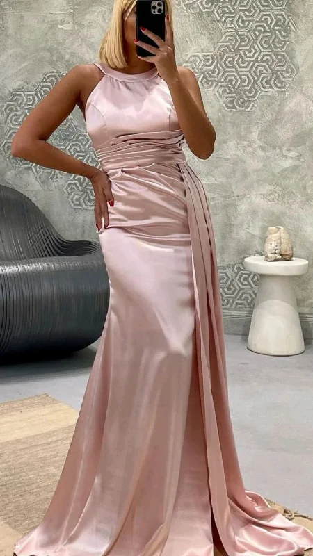Get It Before It’s Gone fitted dressLight Pink Elegant Sleeveless Satin Long Prom Dress,DP751 Get It Before It’s Gone fitted dressLight Pink Elegant Sleeveless Satin Long Prom Dress,DP751