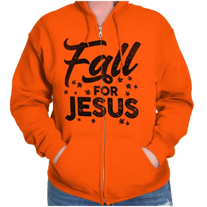Limited Time graphic hooded sweatshirtFall for Jesus Zip Hoodie