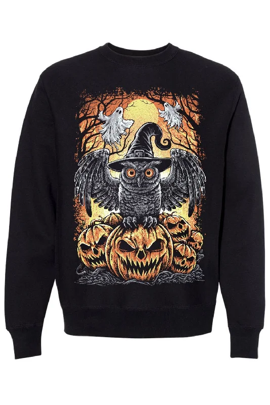 New Deals Halloween Owl Sweatshirt