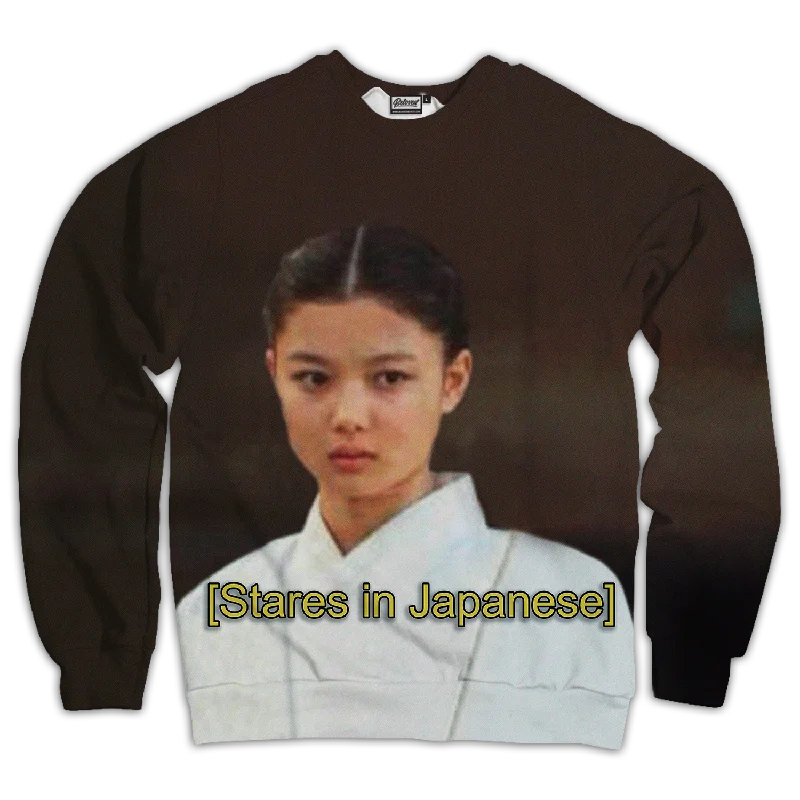 Special Price athletic casual sweatshirtUnisex Sweatshirt Stares In Japanese