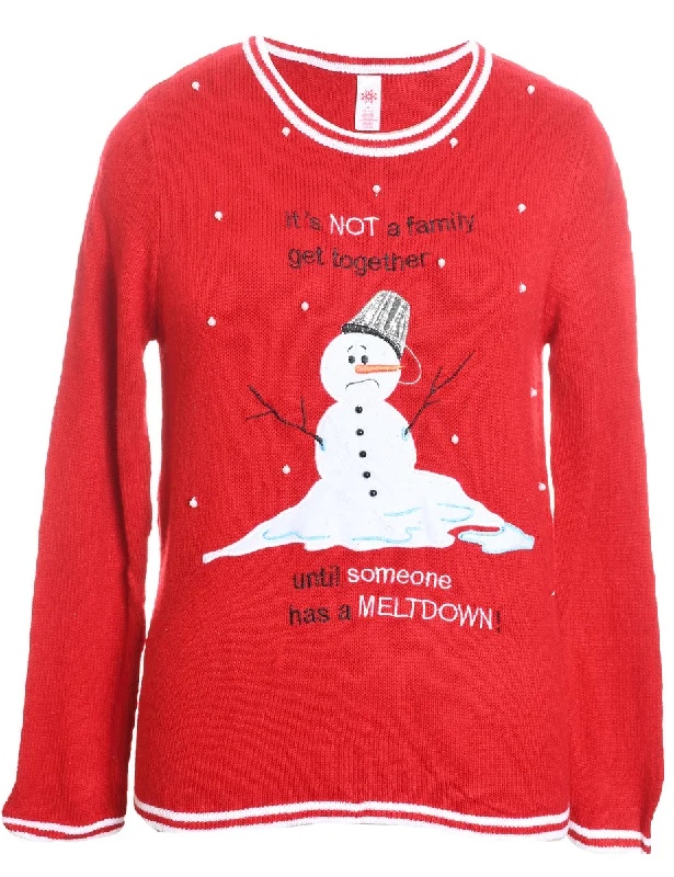 Snowman Christmas Jumper - M