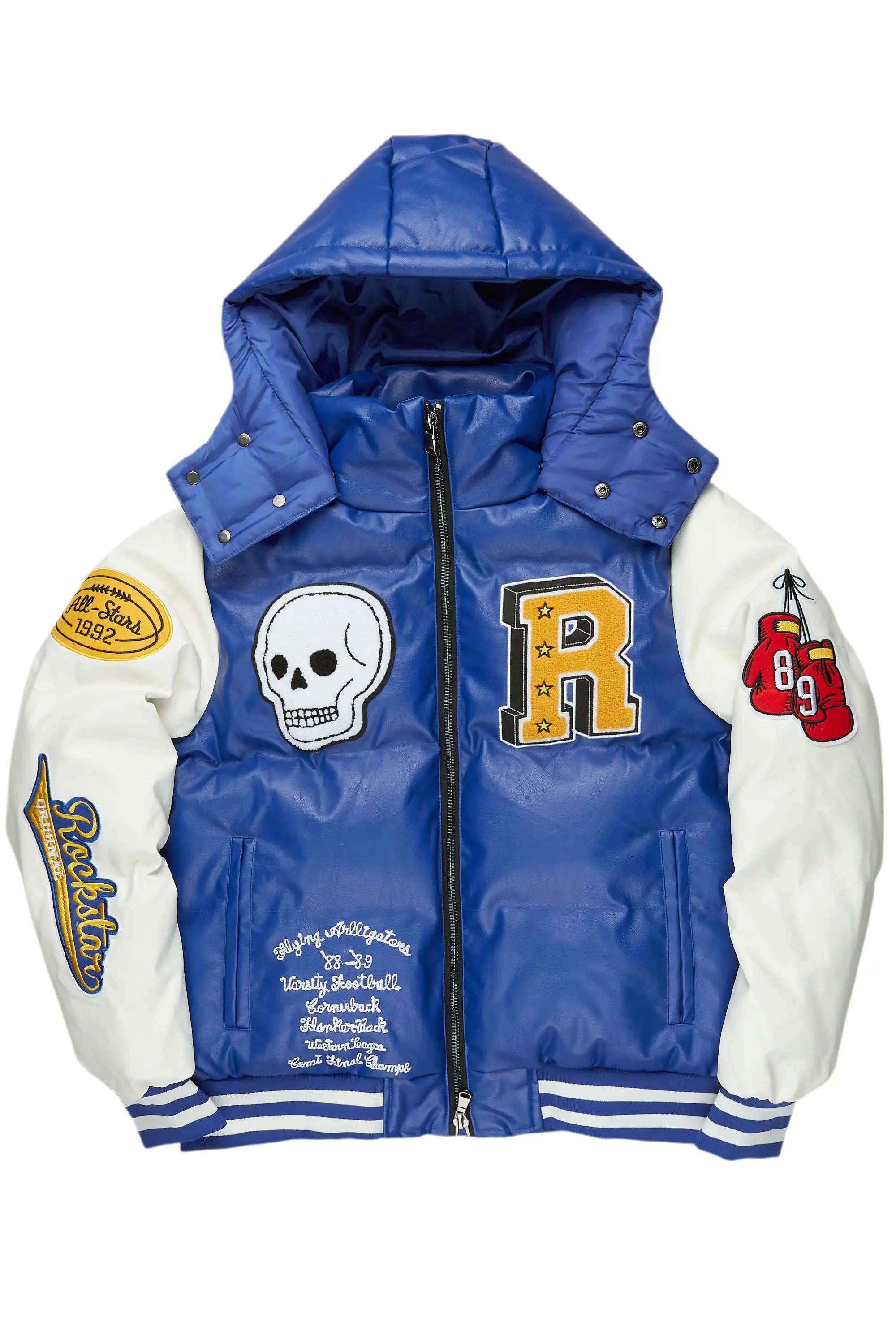 Flash Deals Shaniqua Royal Blue Oversized Puffer Jacket
