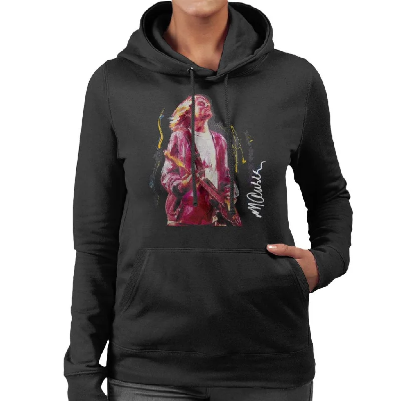 Super Deal soft gym hoodieSidney Maurer Original Portrait Of Kurt Cobain Guitar Women's Hooded Sweatshirt Super Deal soft gym hoodieSidney Maurer Original Portrait Of Kurt Cobain Guitar Women's Hooded Sweatshirt
