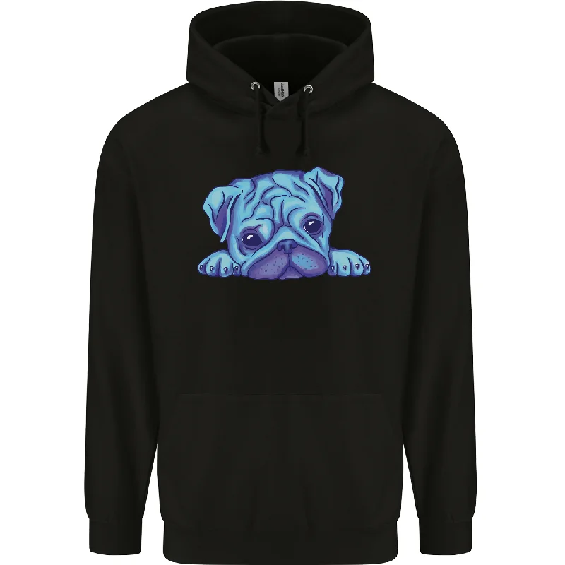 Discount Deals trendy hooded sweatshirtA Blue Watercolour Pug Mens 80% Cotton Hoodie Discount Deals trendy hooded sweatshirtA Blue Watercolour Pug Mens 80% Cotton Hoodie