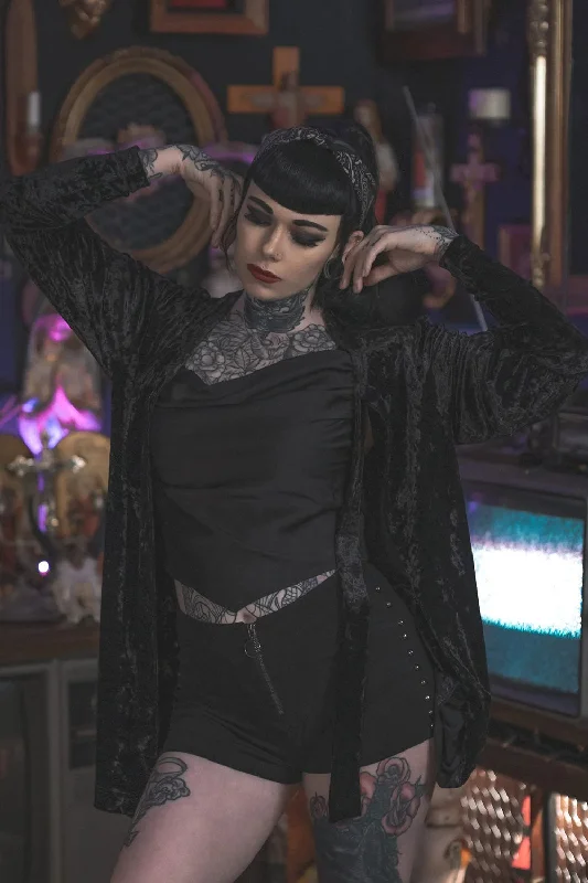 Super Bargain Vampyre Voodoo Cardigan [BLACK]
