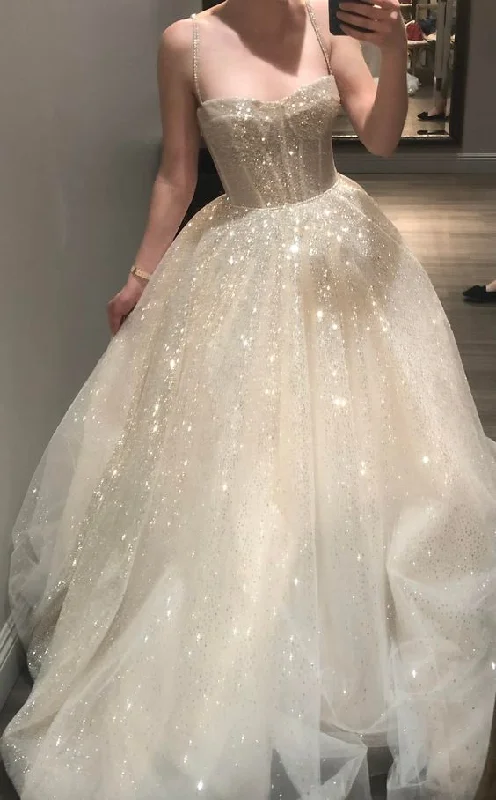 Stock Clearance puff sleeve dressGlitter Tulle A-Line Long Prom Dress Ball Gown,DP767 Stock Clearance puff sleeve dressGlitter Tulle A-Line Long Prom Dress Ball Gown,DP767