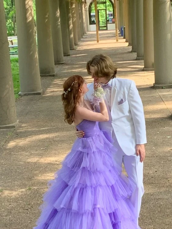 Price Cut sophisticated dressPurple Tulle Tiered A-Line Strapless Long Prom Dress Ball Gown,DP770 Price Cut sophisticated dressPurple Tulle Tiered A-Line Strapless Long Prom Dress Ball Gown,DP770
