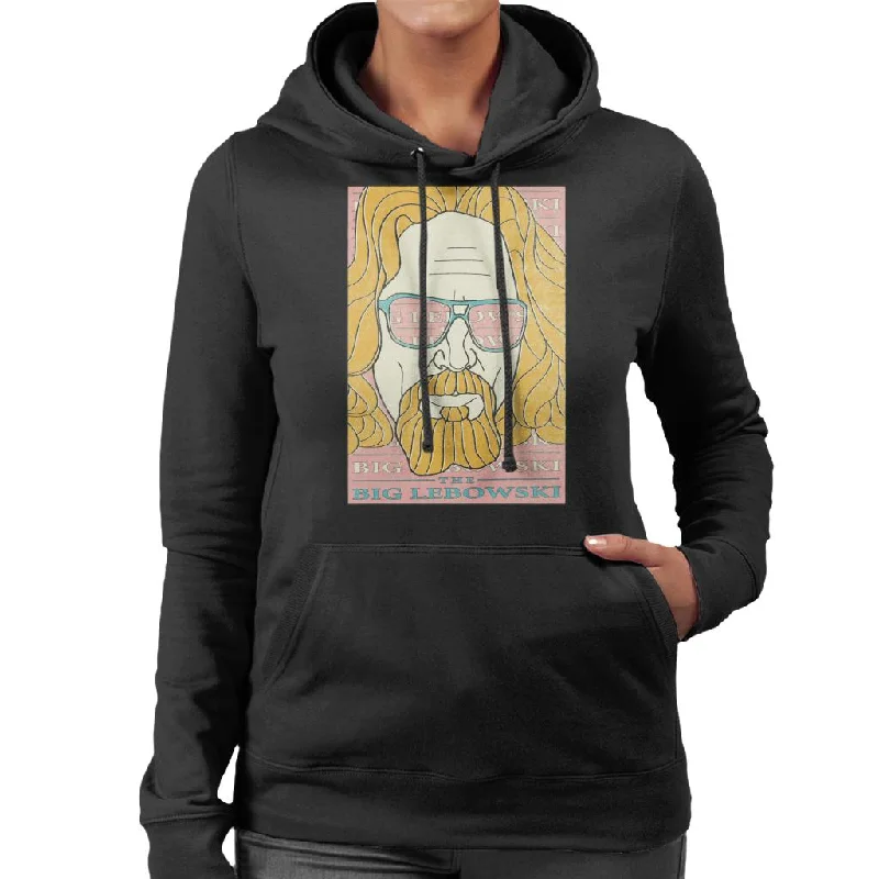 warm hoodieThe Big Lebowski Retro Ink Lines Women's Hooded Sweatshirt