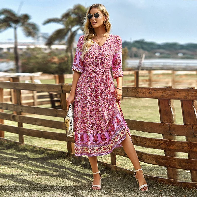 wrap dressBOHEMIAN GETAWAY DRESS_CWDMD1848