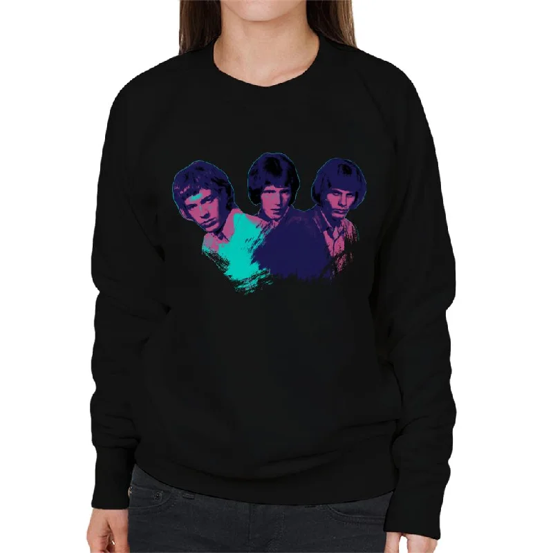 workout-ready hoodieTV Times Walker Brothers Portrait Pop Art Stylised Women's Sweatshirt