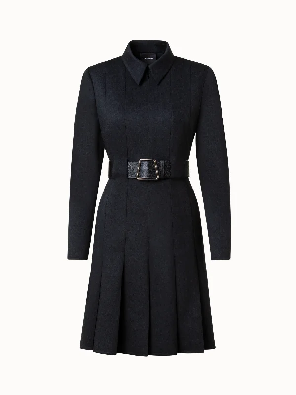 ruched dressWool Stretch Double-Face Dress