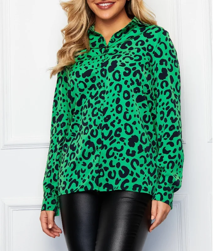 backless dressDana Green Leopard Long Sleeve Shirt