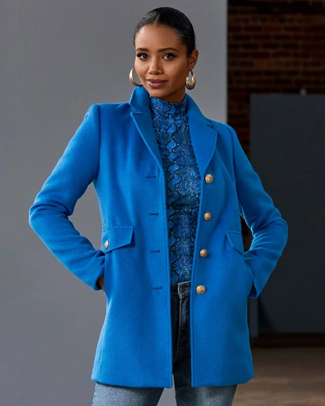 New Deals Classic Tailored Coat Princess Blue