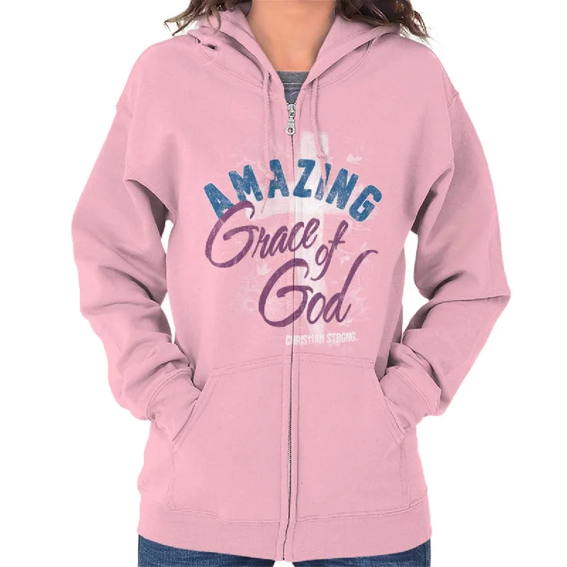 cool hoodieGrace of God Zip Hoodie