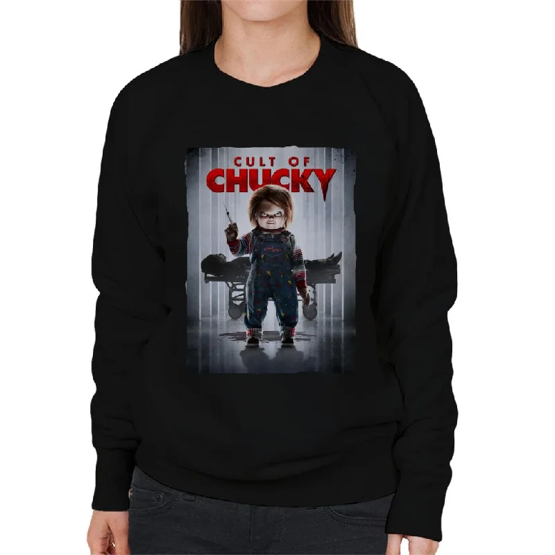 Sale Event contemporary fitness sweatshirtChucky Cult Of Chucky Poster Women's Sweatshirt Sale Event contemporary fitness sweatshirtChucky Cult Of Chucky Poster Women's Sweatshirt