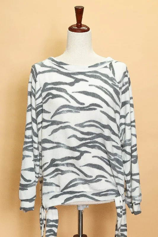 Zebra Tie Hem Sweater (4pc)