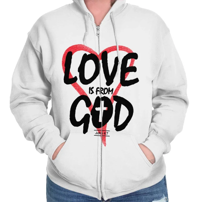 Extra Savings zippered hoodieLove is From God Zip Hoodie