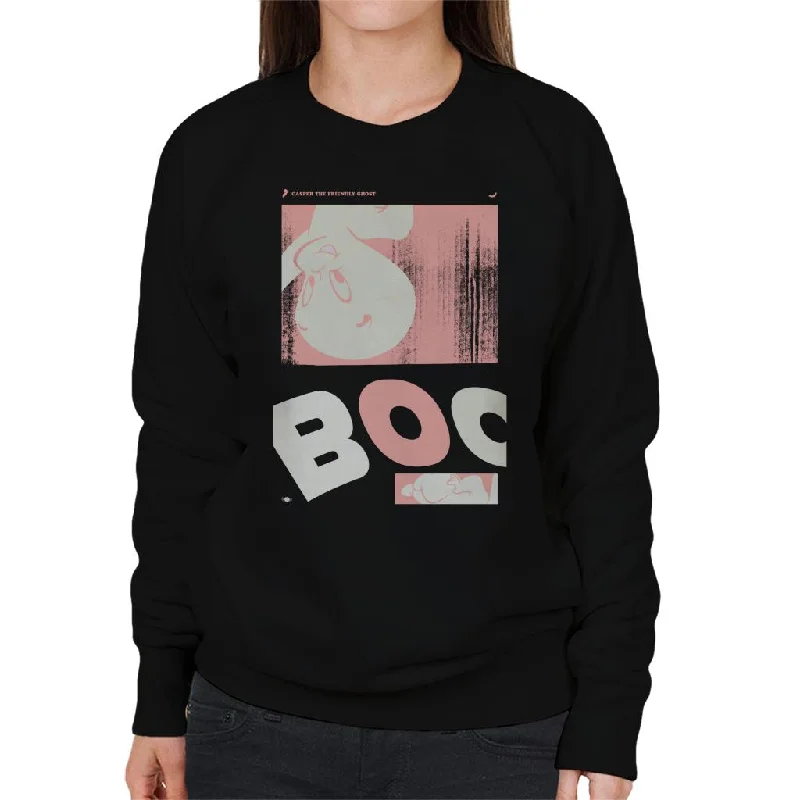 YEAR-End Clearance oversized sports sweatshirtCasper The Friendly Ghost Boo Face Women's Sweatshirt YEAR-End Clearance oversized sports sweatshirtCasper The Friendly Ghost Boo Face Women's Sweatshirt