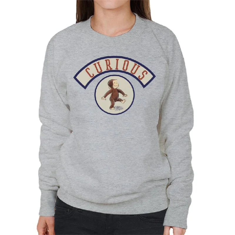 contemporary fitness sweatshirtCurious George Cute Walking Women's Sweatshirt